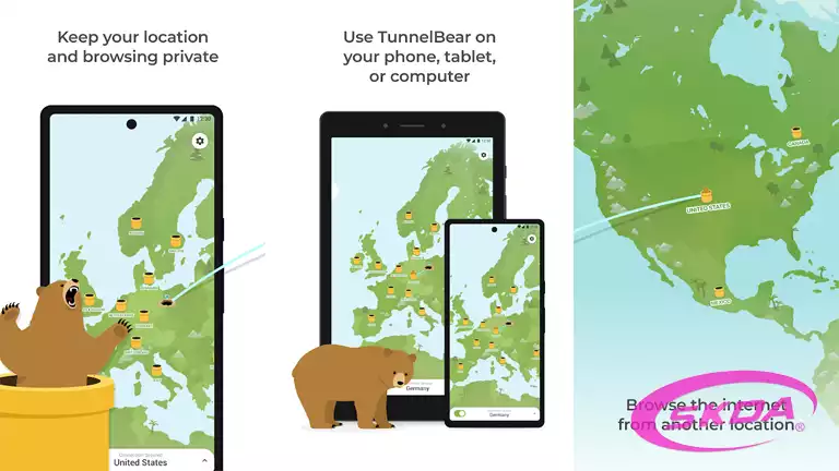 TunnelBear: Internet Security VPN and IP Blocker