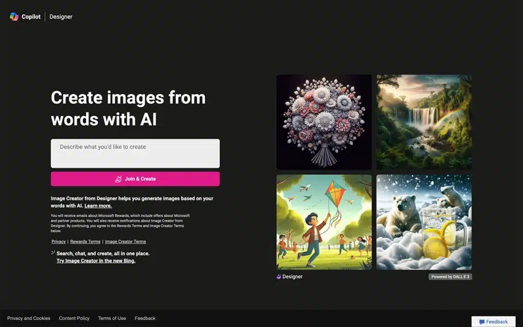 Website Pembuat Gambar AI - Bing Image Creator